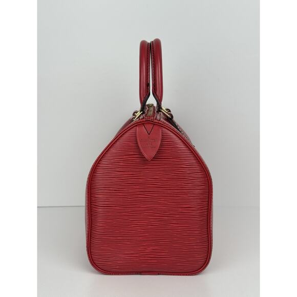 Louis Vuitton Epi Speedy 25 Handbag Castillan Red Leather - Picture 5 of 16